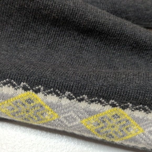 Eddie Bauer Gray Nordic Fair Isle Long Sleeve Full Zip Cardigan M - Picture 4 of 15